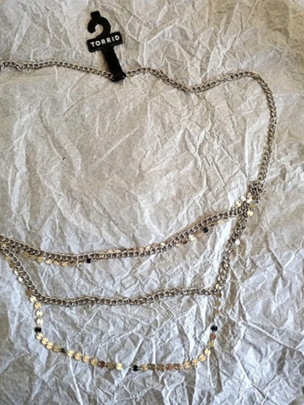 Torrid Layered Belly Chain Or Belt15 3/4